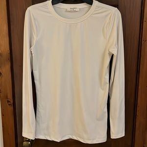 Zenana white long sleeve tee
